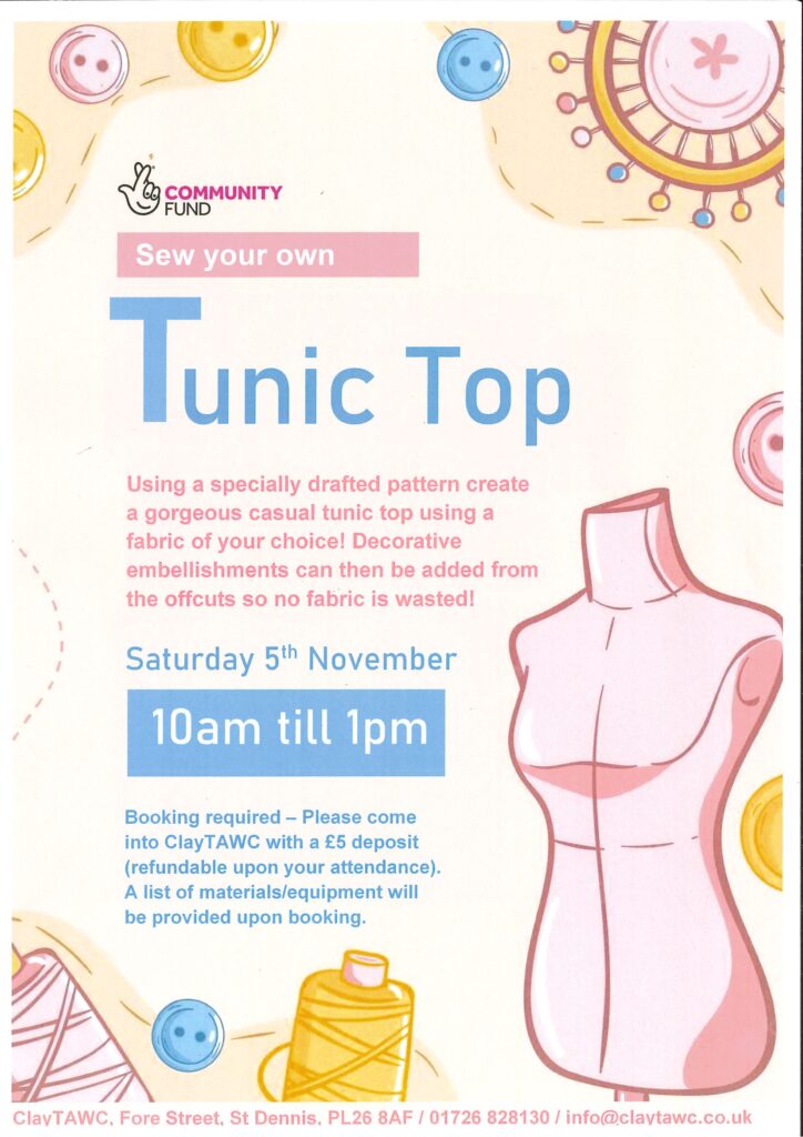 NEW Tunic Top Workshop - FULLY BOOKED @ ClayTAWC