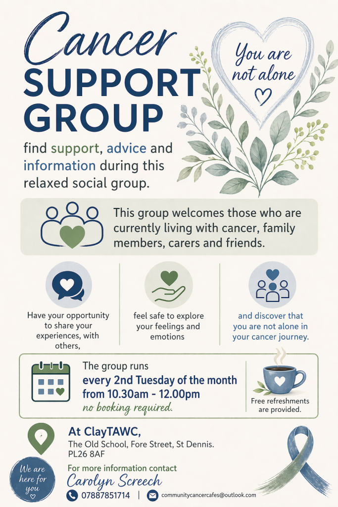 Cancer Support Group 2026 @ ClayTAWC